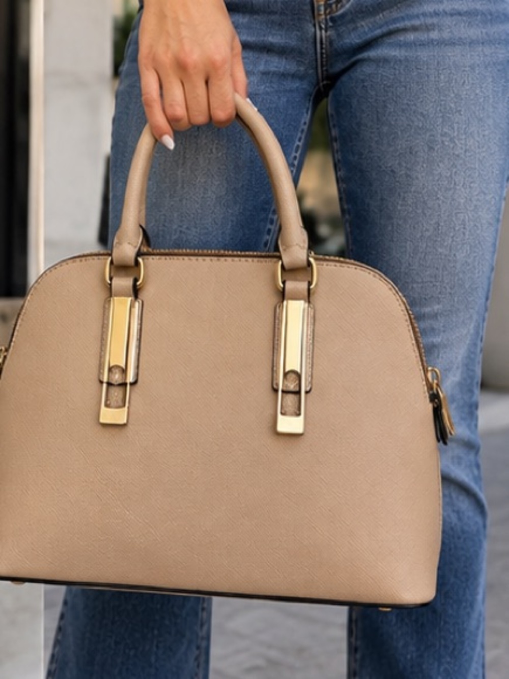 ALDO💫 Sand/ Taupe/ Beige Structured Satchel Handbag✨